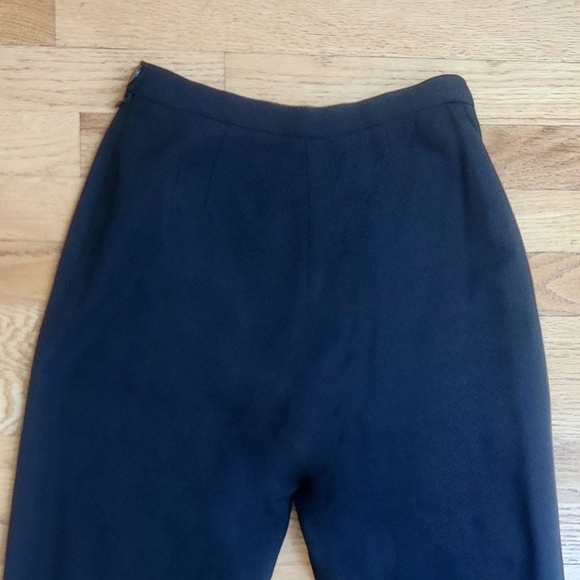 CHANEL Black Vintage Wool Suit with Jacket & Pants lined with Silk  -Size 36/US6 - Picture 13 of 16